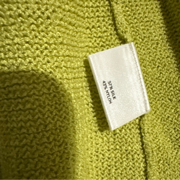 Eileen Fisher Cardigan (M) Green Open Knit Coastal Comfy Travel Casual Comfy - Picture 8 of 10